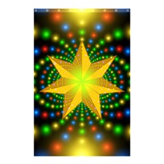 Christmas Star Fractal Symmetry Shower Curtain 48  x 72  (Small) 