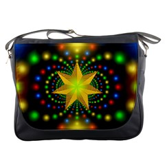 Christmas Star Fractal Symmetry Messenger Bags