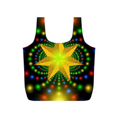 Christmas Star Fractal Symmetry Full Print Recycle Bags (S) 