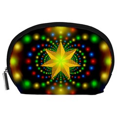 Christmas Star Fractal Symmetry Accessory Pouches (Large) 