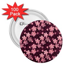 Cherry Blossoms Japanese Style Pink 2 25  Buttons (100 Pack)  by Celenk