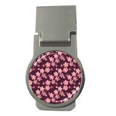 Cherry Blossoms Japanese Style Pink Money Clips (round)  by Celenk