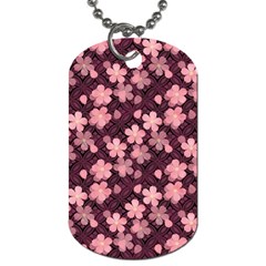 Cherry Blossoms Japanese Style Pink Dog Tag (two Sides) by Celenk