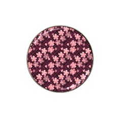 Cherry Blossoms Japanese Style Pink Hat Clip Ball Marker by Celenk