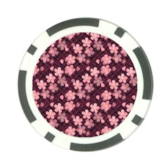 Cherry Blossoms Japanese Style Pink Poker Chip Card Guard (10 Pack) by Celenk