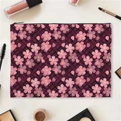 Cherry Blossoms Japanese Style Pink Cosmetic Bag (xl) by Celenk