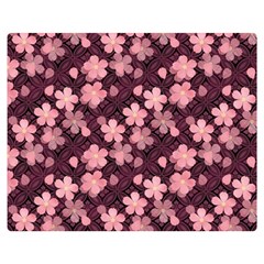 Cherry Blossoms Japanese Style Pink Double Sided Flano Blanket (medium)  by Celenk