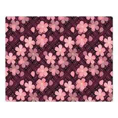 Cherry Blossoms Japanese Style Pink Double Sided Flano Blanket (large)  by Celenk