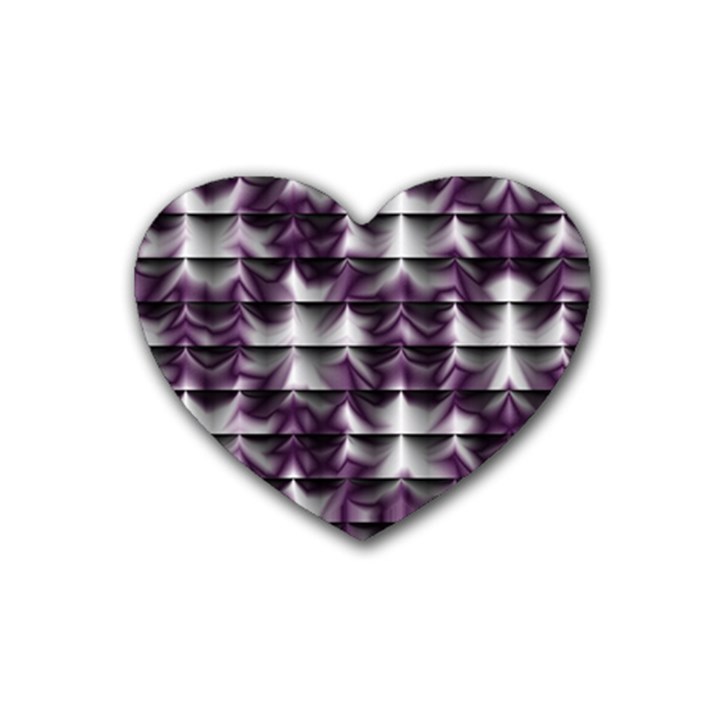 Background Texture Pattern Rubber Coaster (Heart) 