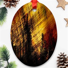 Refinery Oil Refinery Grunge Bloody Ornament (oval) by Celenk