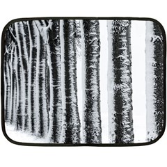 Row Trees Nature Birch Double Sided Fleece Blanket (mini)  by Celenk