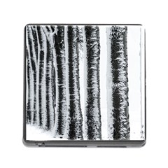 Row Trees Nature Birch Memory Card Reader (square) by Celenk