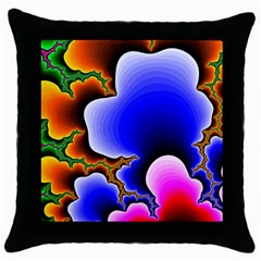 Fractal Background Pattern Color Throw Pillow Case (black) by Celenk