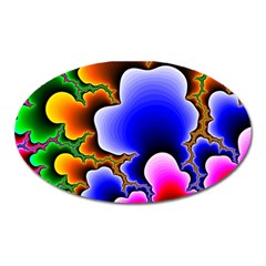 Fractal Background Pattern Color Oval Magnet by Celenk