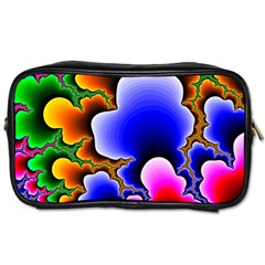 Fractal Background Pattern Color Toiletries Bags by Celenk