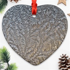 Eiskristalle Hardest Frozen Texture Ornament (heart) by Celenk