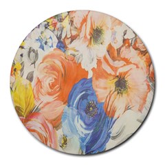 Texture Fabric Textile Detail Round Mousepads by Celenk