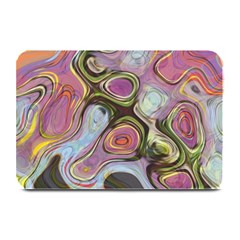 Retro Background Colorful Hippie Plate Mats by Celenk