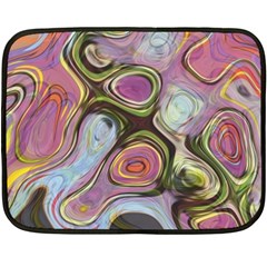 Retro Background Colorful Hippie Double Sided Fleece Blanket (mini)  by Celenk