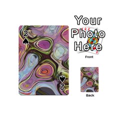 Retro Background Colorful Hippie Playing Cards 54 (mini)  by Celenk