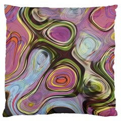 Retro Background Colorful Hippie Large Cushion Case (one Side) by Celenk