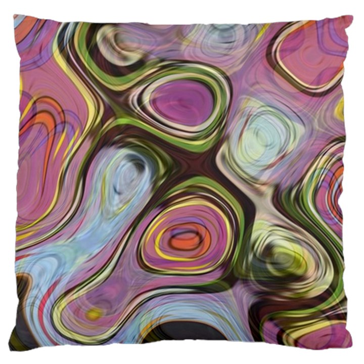 Retro Background Colorful Hippie Large Cushion Case (Two Sides)