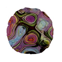 Retro Background Colorful Hippie Standard 15  Premium Round Cushions by Celenk