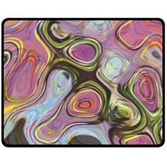 Retro Background Colorful Hippie Double Sided Fleece Blanket (medium)  by Celenk