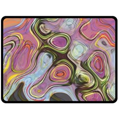 Retro Background Colorful Hippie Double Sided Fleece Blanket (large)  by Celenk