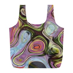 Retro Background Colorful Hippie Full Print Recycle Bags (l)  by Celenk