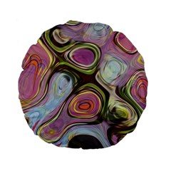 Retro Background Colorful Hippie Standard 15  Premium Flano Round Cushions by Celenk