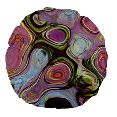 Retro Background Colorful Hippie Large 18  Premium Flano Round Cushions by Celenk