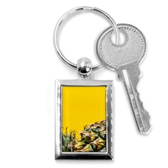 Pineapple Raw Sweet Tropical Food Key Chains (rectangle)  by Celenk