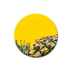 Pineapple Raw Sweet Tropical Food Magnet 3  (round) by Celenk