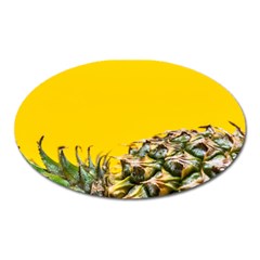 Pineapple Raw Sweet Tropical Food Oval Magnet by Celenk