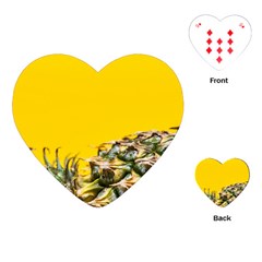 Pineapple Raw Sweet Tropical Food Playing Cards (heart)  by Celenk