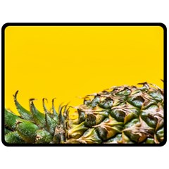 Pineapple Raw Sweet Tropical Food Fleece Blanket (large)  by Celenk