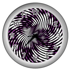 Background Texture Pattern Wall Clocks (silver) 