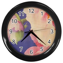 Fabric Textile Abstract Pattern Wall Clocks (Black)