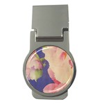 Fabric Textile Abstract Pattern Money Clips (Round)  Front