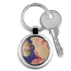 Fabric Textile Abstract Pattern Key Chains (Round) 