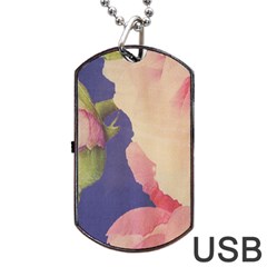 Fabric Textile Abstract Pattern Dog Tag USB Flash (One Side)