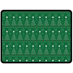 Christmas Tree Holiday Star Double Sided Fleece Blanket (large)  by Celenk