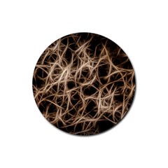 Structure Background Pattern Rubber Coaster (round)  by Celenk