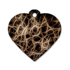 Structure Background Pattern Dog Tag Heart (two Sides) by Celenk