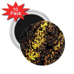 The Background Wallpaper Gold 2 25  Magnets (10 Pack)  by Celenk