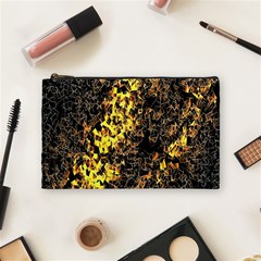 The Background Wallpaper Gold Cosmetic Bag (medium)  by Celenk