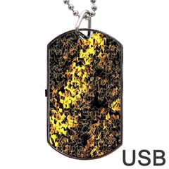 The Background Wallpaper Gold Dog Tag Usb Flash (one Side) by Celenk