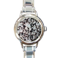 Pattern Wallpaper Organization Round Italian Charm Watch by Celenk