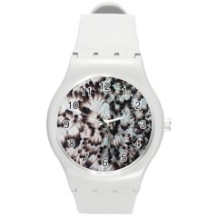 Pattern Wallpaper Organization Round Plastic Sport Watch (m) by Celenk